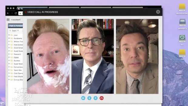 In the cold open to 'The Late Show' and 'The Tonight Show' on Tuesday, Colbert videochatted with Fallon and discussed the insults at a South Carolina rally.