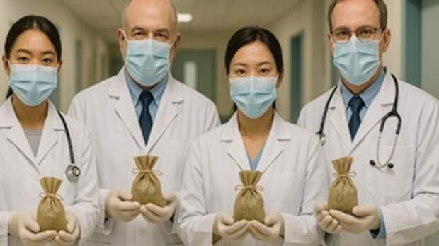 Врачи с мешочками / Изображение сгенерировано ИИ ChatGPT / amic.ru