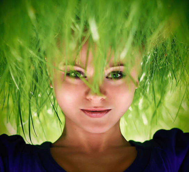 Травяные волосы. перспектива, правильный ракурс, прикол, фотографии, юмор