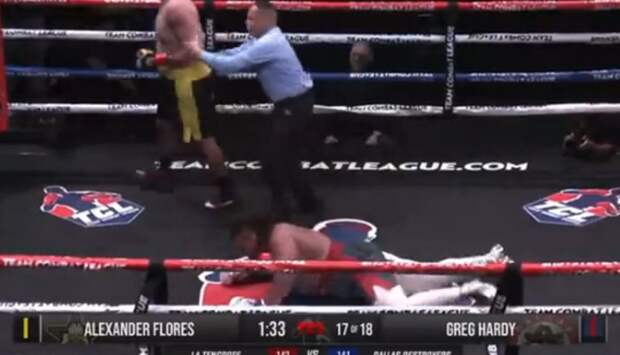 Greg Hardy goes down in boxing 