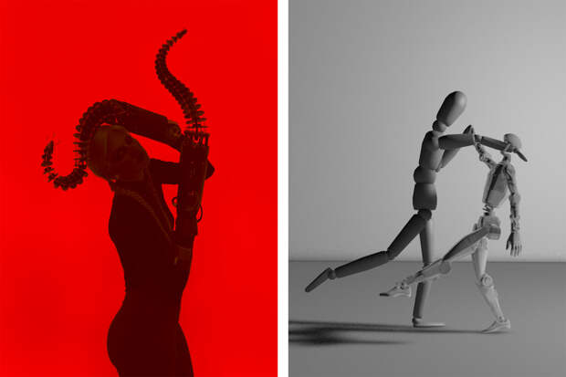 Слева: Анастасия Алёхина, «Синтетическая морфология» / поэтическая пьеса «Лакуна»