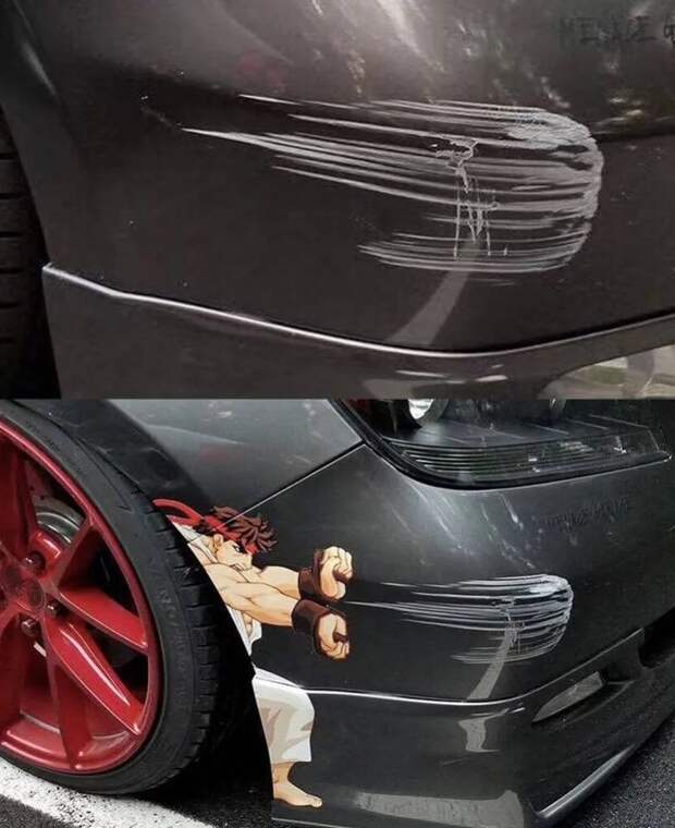 автомобиль, царапина