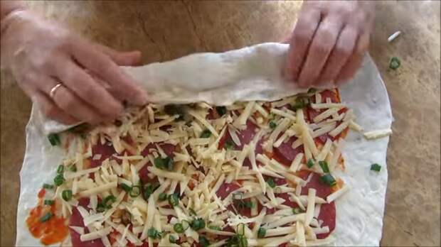 Вкусная пицца-рулет «Стромболи» Пицца, Еда, Вкусно, Готовка, Рецепт, Видео рецепт, Длиннопост, Другая кухня, Тесто, Видео