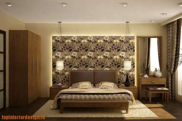 Дизайн комнаты в коричневых тонах Фото дизайна.