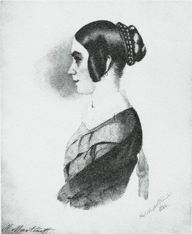 Наталья Соломоновна Мартынова. Гравюра Томаса Райта, 1844 г. 