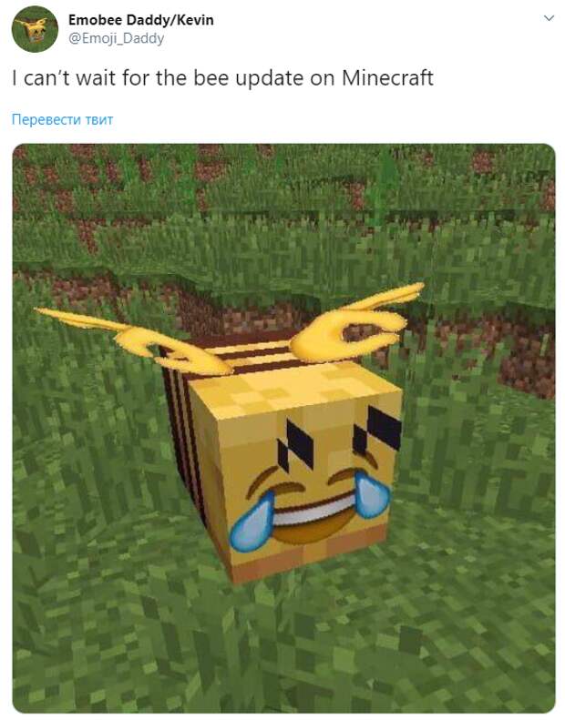 Пчелы в Майнкрафте - мемы и арты про пчел из Майнкрафта