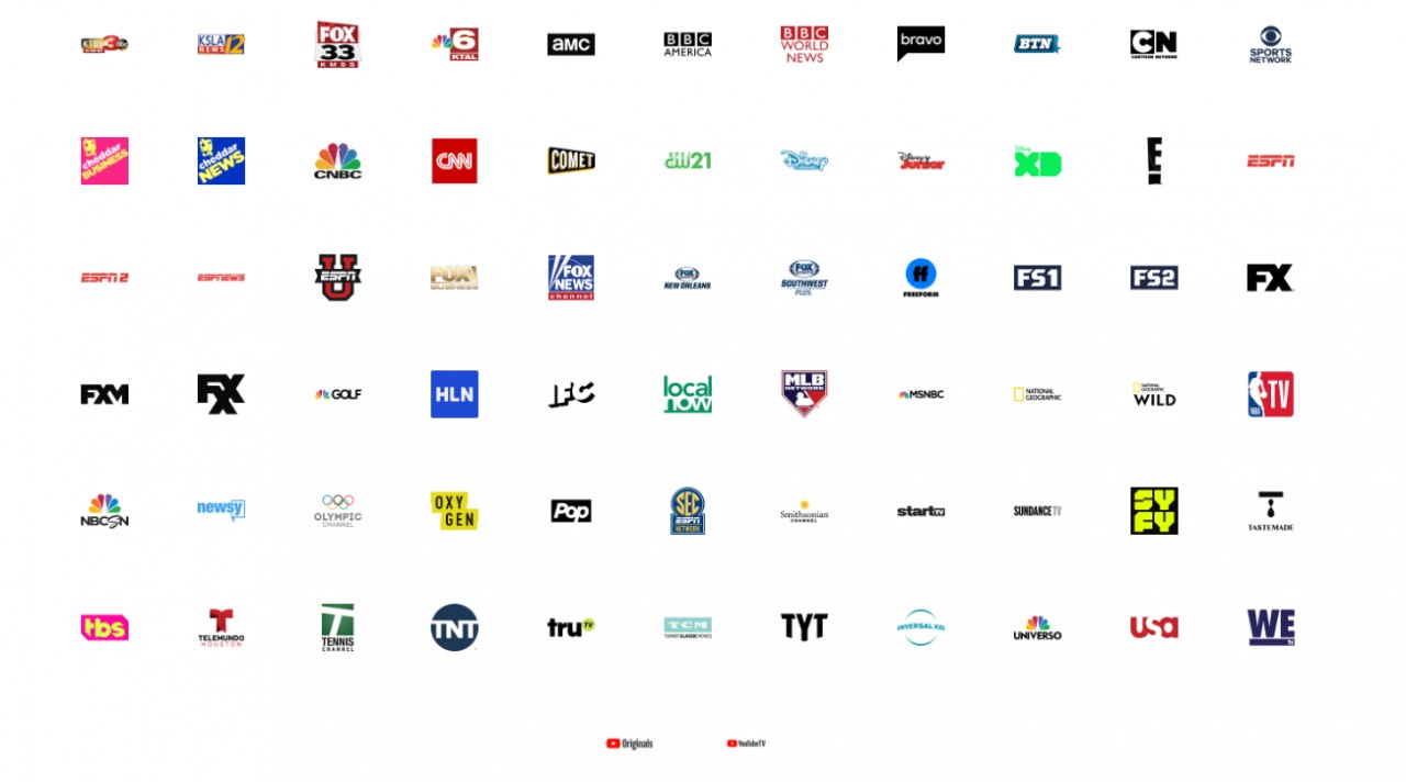 YouTube TV Channels