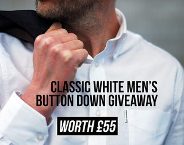 Classic white button down men's giveaway