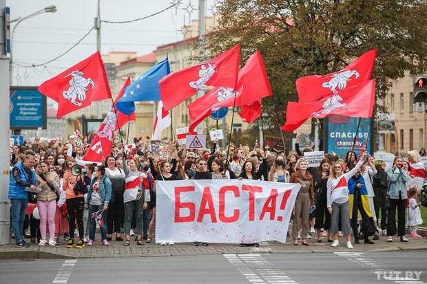 Протест в Минске принимает всё более антироссийский окрас