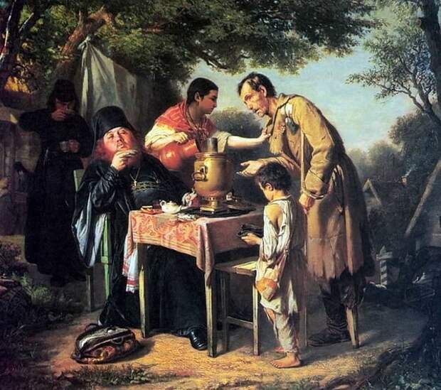 Английское и русское чаепитие в живописи