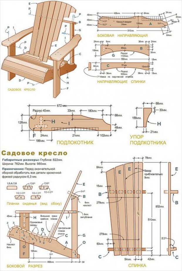 Садовая мебель своими руками удачные самоделки. Фото, а так же чертежи