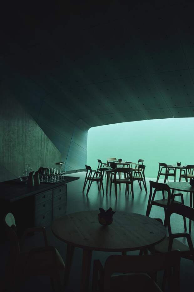 Ресторан на дне моря в Норвегии