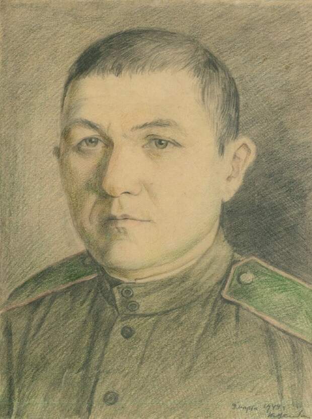 Портрет Федора Батракова 9 марта 1944 года сделал его фронтовой друг Вячеслав Немитин. / из личного архива