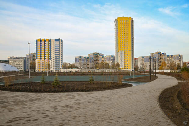 Благоустройство нового парка за ТЦ 