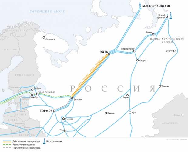 Газовый бум РФ: запущен газопровод «Ухта-Торжок-2»