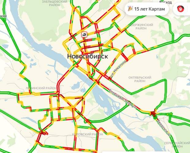 Карта пробки новосибирск сейчас. Карта пробок Новосибирска. Пробки Новосибирск.