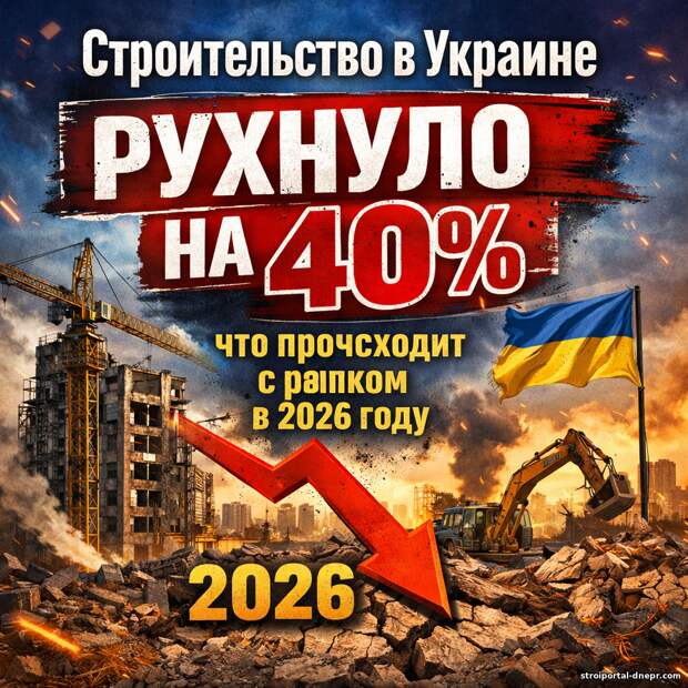 Строительство в Украине рухнуло на 40%: что происходит с рынком в 2026 году