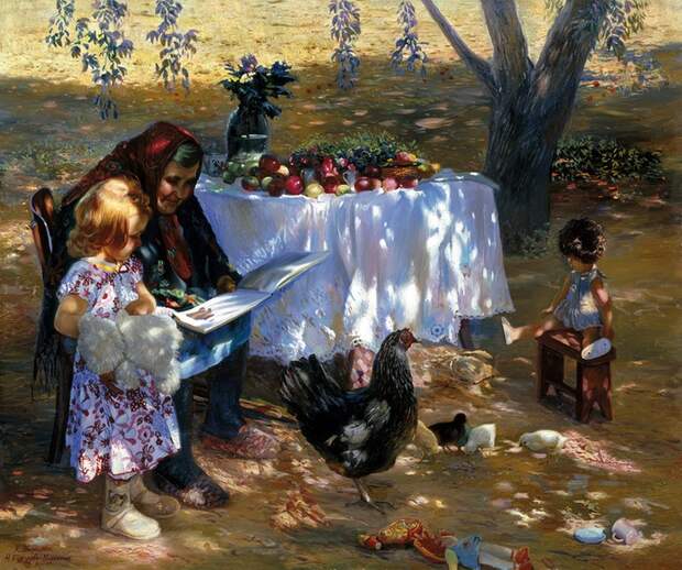 Курочка ряба. Сюжетная живопись от К. Мирошника и Н. Кургузовой-Мирошник. Курочка ряба. Сюжетная живопись от К. Мирошника и Н. Кургузовой-Мирошник.
