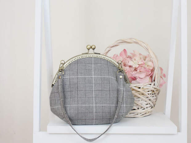 Шьем сумку с круглым пришивным фермуаром | Ярмарка Мастеров - ручная работа, handmade
