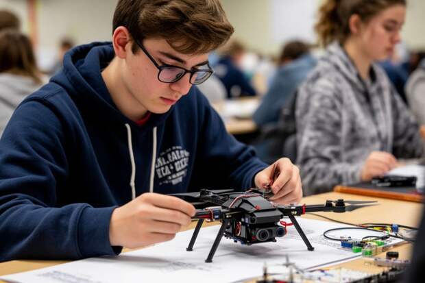 В школах появятся уроки по сборке дронов, пилотированию и «аэрогонки»