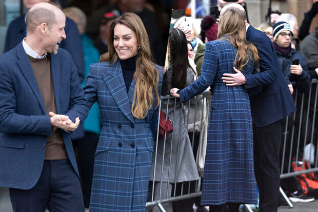 Принцессу Кейт Миддлтон засняли в объятиях принца Уильяма в Шотландии