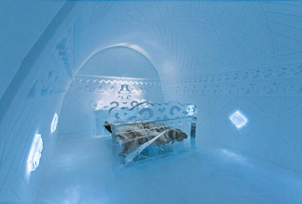 Дизайнерский отель Icehotel в шведском городке Юккасъярви