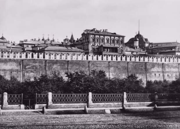 Вид на Александровский сад, фото 1870 года
