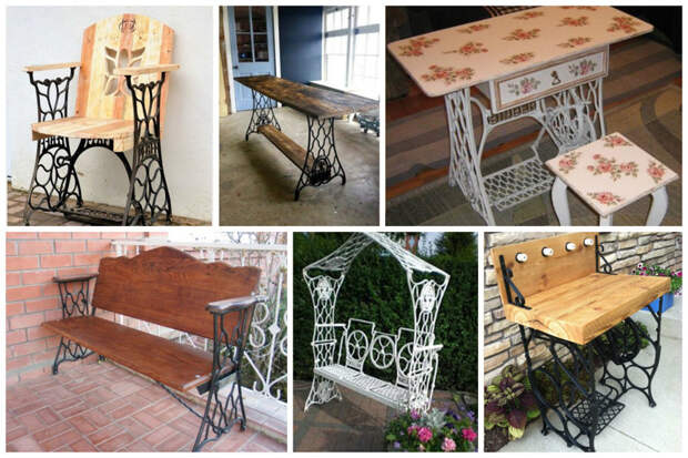 И даже садовые скамейки интересное, мебель, руки из нужного места, сделай сам, швейная машинка