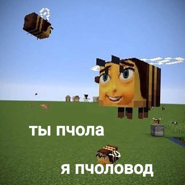 Пчела из Майнкрафта мем