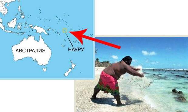Науру жители, Карта Науру, Интересные факты о Странах Мира
