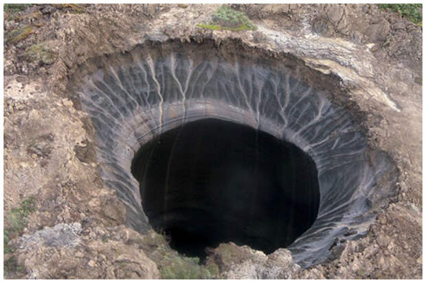 Воронка на Ямале — 200 метров Фаты, дыры, земля, интересное, природа, провалы, страшно, удивительное