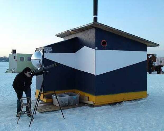 Креативные домики для зимней рыбалки