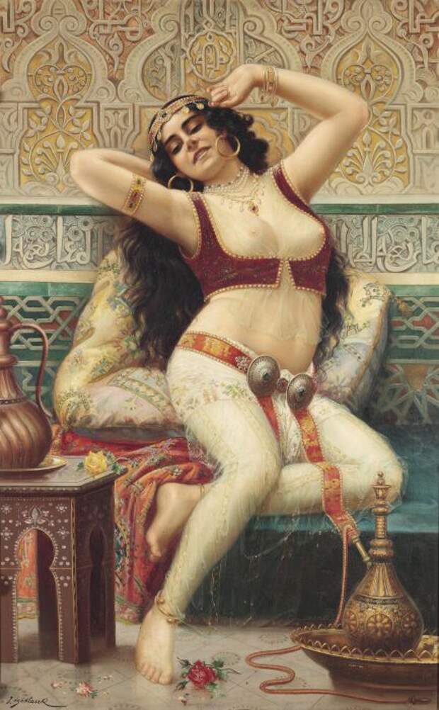 Йозеф Седлачек (Josef Sedlacek ), (circa 1900). Одалиска (Odalisque). Йозеф Седлачек (Josef Sedlacek ), (circa 1900). Одалиска (Odalisque).