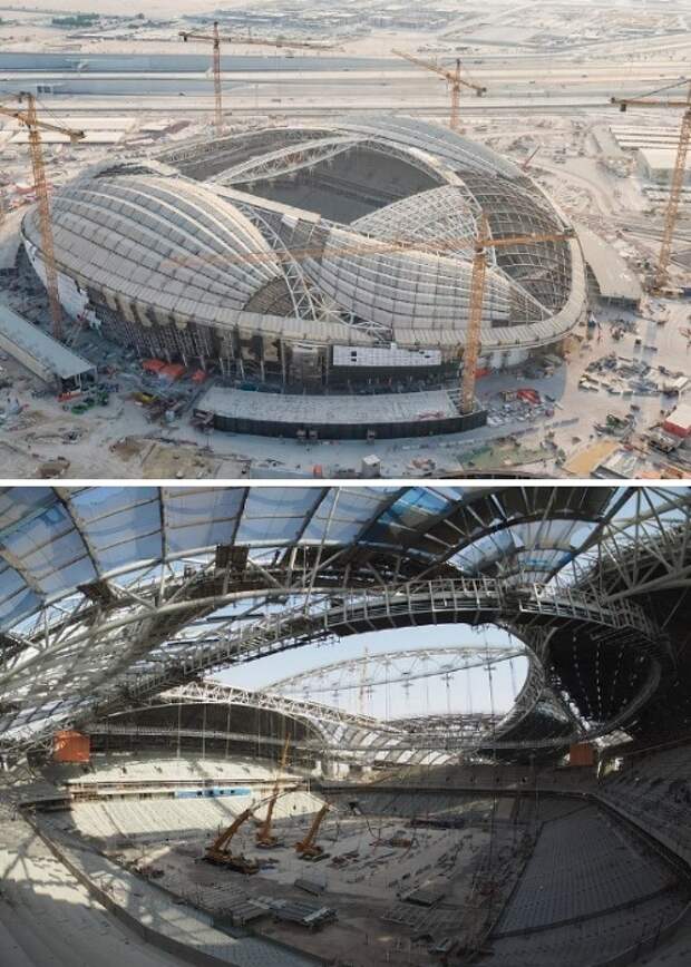 Строительство Al-Wakrah Stadium идет полным ходом. | Фото: sports.ru.