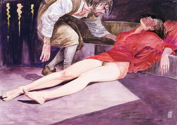 Художники и их музы: картины Milo Manara