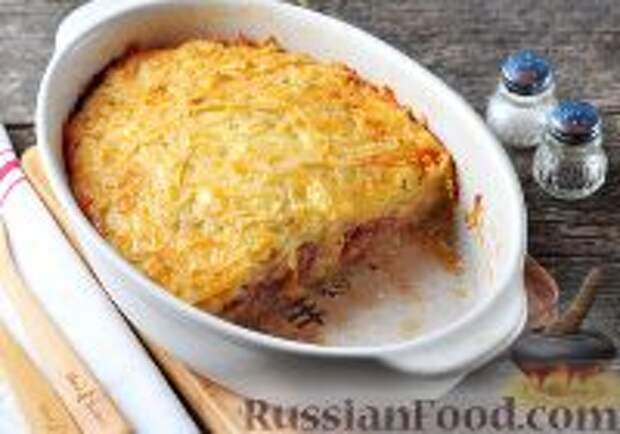 Фото к рецепту: Запеканка из картофеля и мясного фарша