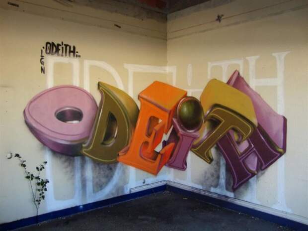 Анаморфотное искусство от Odeith (15 фото)