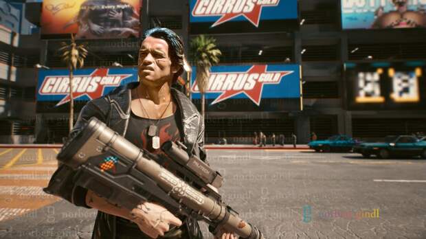 Художник показал Арнольда Шварценеггера в Cyberpunk 2077 — «Терминатор» в лёгком недоумении Художник показал Арнольда Шварценеггера в Cyberpunk 2077 — «Терминатор» в лёгком недоумении