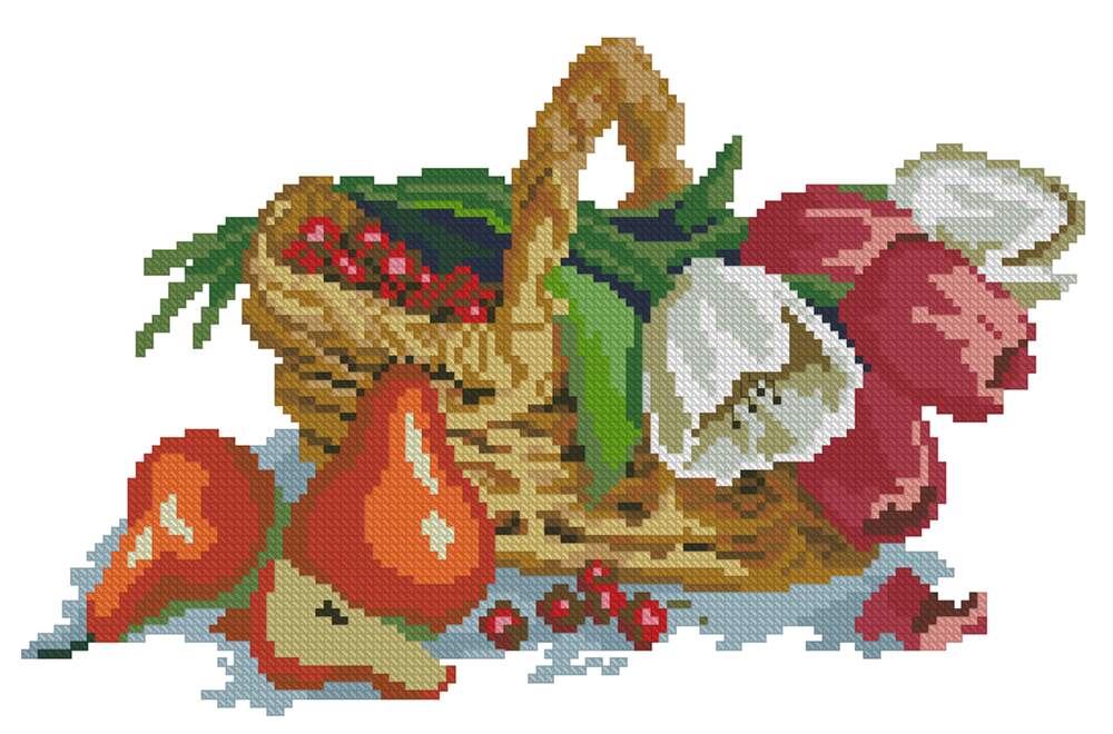 Схема вышивки крестом корзина. Вышивка крестом натюрморты с фруктами и цветами. Вышивка крестом корзина с фруктами. Вышивка крестиком фрукты в корзине. Вышивка крестом схемы корзина с фруктами.