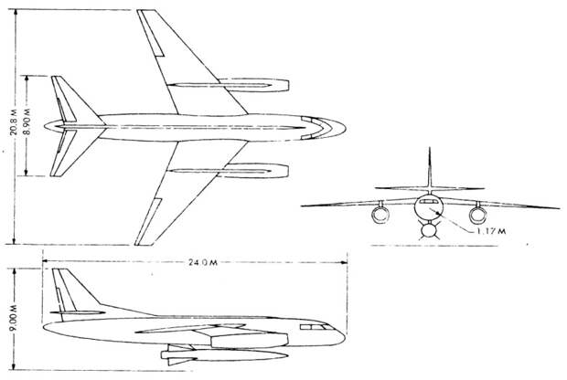 Проект бомбардировщика Дуглас MX-2091, 1952 год - На замену «стратосферной крепости» | Warspot.ru