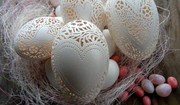 Кружевные яйца на Пасху - разные способы
