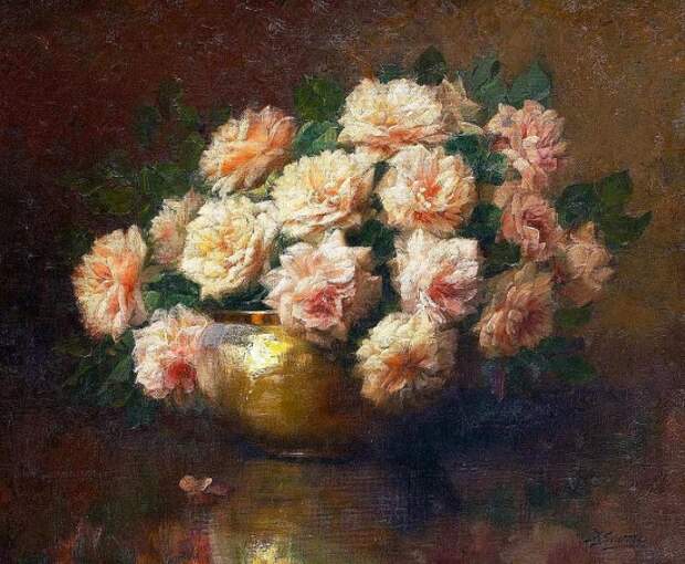 Художник Julien Stappers (1875 – 1960). Великолепие цветов