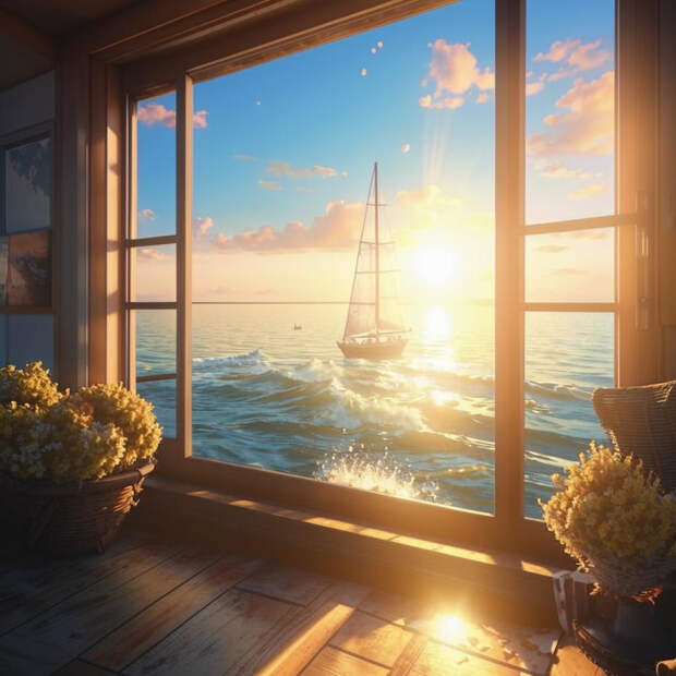 Распахнутое окно, в котором видно море с белым парусником_Kandinsky 3.1.jpg Распахнутое окно, в котором видно море с белым парусником_Kandinsky 3.1.jpg