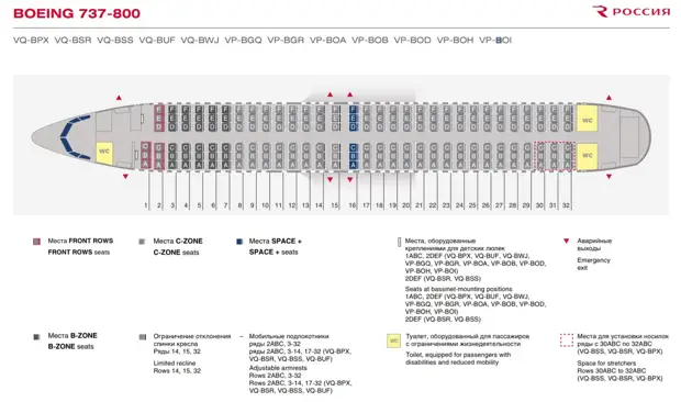 Боинг 737-800 авиакомпании Россия