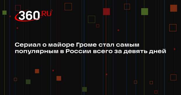 Сериал о майоре Громе стал самым популярным в России всего за девять дней