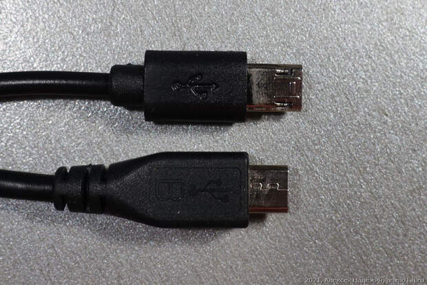 Кабель USB-MicroUSB с двусторонними разъёмами