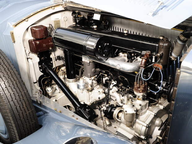 Старый голубой Rolls-Royce Phantom II 40/50 HP Continental Saloon by Barker '1934