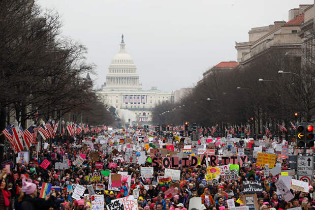 10. Вашингтон Трамп, демонстрация, протестные настроения, сша, феминизм