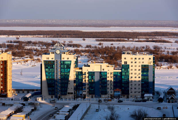 Один из самых «холодных» городов Земли с высоты
