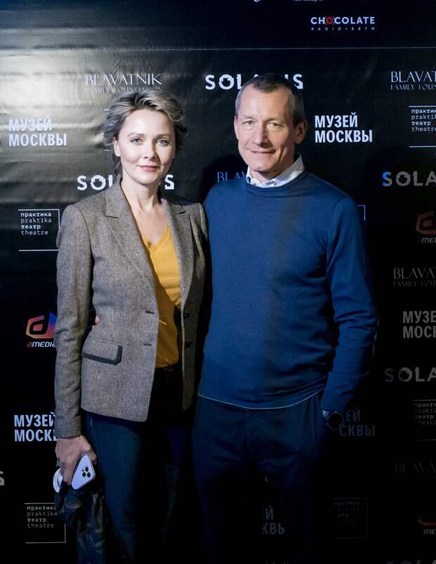 Константин Хабенский, Ольга Сутулова и Юлия Хлынина на премьере проекта Solaris